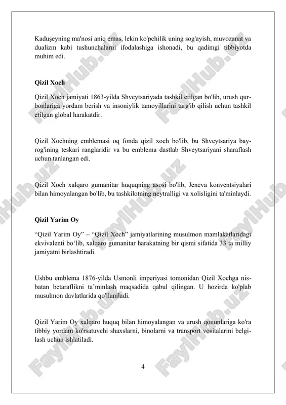 i. emblemalardan foydalanish, ayniqsa, 'asklepiy tayoqchasi' kabi, tibbiyot xodimlarining 100 dan ortiq yillik kasbiy merosini aks ettirib, bemorlar bilan ishonchli munosabatlarni o'rnatishga yordam beradi. turli davlatlarda, jumladan, 5 dan ortiq yevropa davlatlarida, tibbiyot emblemalari standartlashtirilgan bo'lib, bu ularning 70-yillardan beri diagnostika va davolashda qo'llanilishini osonlashtiradi. xato talqinlar tibbiy emblemalardagi xato talqinlar 19-asrda professional meditsina standartlari yo'qligi sababli, turli ramzlarning noto'g'ri qo'llanilishi bilan bog'liq muammolarni keltirib chiqardi. ba'zi emblemalarda ilonning tayoqqa o'ralishi, aslida davolash bilan emas, balki gigeya iloni bilan bog'liq bo'lib, kasallikning oldini olishning o'rniga davolashni anglatishi mumkin. ko'plab xato talqinlar, masalan, qizil xoch emblemidan tijorat maqsadlarida foydalanish, xalqaro huquq buzilishi hisoblanib, 1864-yildagi jeneva konventsiyasiga zid ekanligi aniq. kelajakdagi tendensiyalar kelajakda tibbiy timsollarning vr/ar texnologiyalari bilan integratsiyasi kuzatiladi, bu orqali 3d formatdagi timsollar bemorlarga 90% aniqlikda ma'lumot yetkazishga yordam beradi. tibbiy timsollarda blokcheyn texnologiyasi qo'llanilishi mumkin, bu orqali ma'lumotlar xavfsizligi 99.9% ta'minlanadi va timsollarning soxtalashtirilishi 0% gacha kamayadi. kelajakda tibbiy …