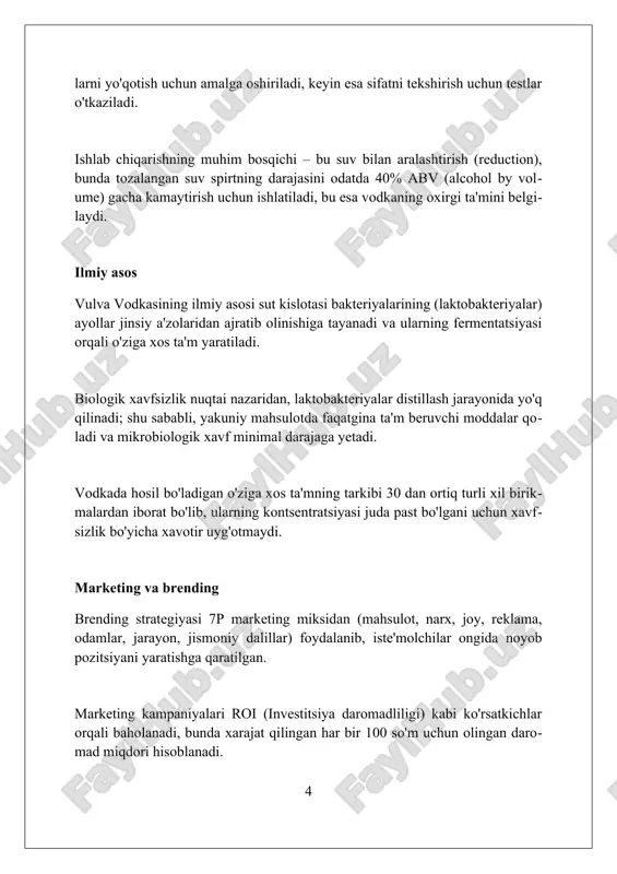 tahdidi, ta'minotchilarning bozordagi kuchi va o'rnini bosuvchi mahsulotlar xavfini o'z ichiga oladi. iste'molchilarning fikri ba'zi iste'molchilar 40% hajmli spirtli ichimlikning noodatiy ishlab chiqarish usulini qadrlashadi, bunda ayollarning vaginadan olingan bakteriyalar qo'llaniladi. ko'pchilik odamlar 35 aqsh dollari narxiga qaramay, ichimlikning sifati va o'ziga xosligini tasdiqlaydigan ijobiy sharhlarni qoldiradilar. boshqalar 25-30 yoshdagi iste'molchilar uchun yaroqsiz marketing strategiyasi va uning salomatlik va axloqiy jihatlari haqida xavotir bildirishadi. kutishlar va haqiqat kutishlar ko'pincha yuqori, sifatli alkogolning 40% dan ortiq ekanligini ko'rsatadi, haqiqat esa ishlab chiqarishda ko'plab muammolar mavjudligini ko'rsatadi. marketing kutishlari ekzotiklik va eksklyuzivlikni ta'kidlaydi, haqiqiy ishlab chiqarish jarayoni esa qo'shimcha xarajatlar va qiyinchiliklarni o'z ichiga olishi mumkin. iste'molchilarning kutishlari noyob lazzat va yuqori sifat, ammo haqiqat shuni ko'rsatadiki, bu kabi mahsulotning organoleptik xususiyatlari juda farq qilishi mumkin. kelajak istiqbollari kelajakda sun'iy intellekt va robototexnika yordamida agrar sohada hosildorlikni 40% ga oshirish, resurslardan tejamkorlik va aniqlikni ta'minlash mumkin. 2030-yilga borib, qayta tiklanuvchi energiya manbalari …