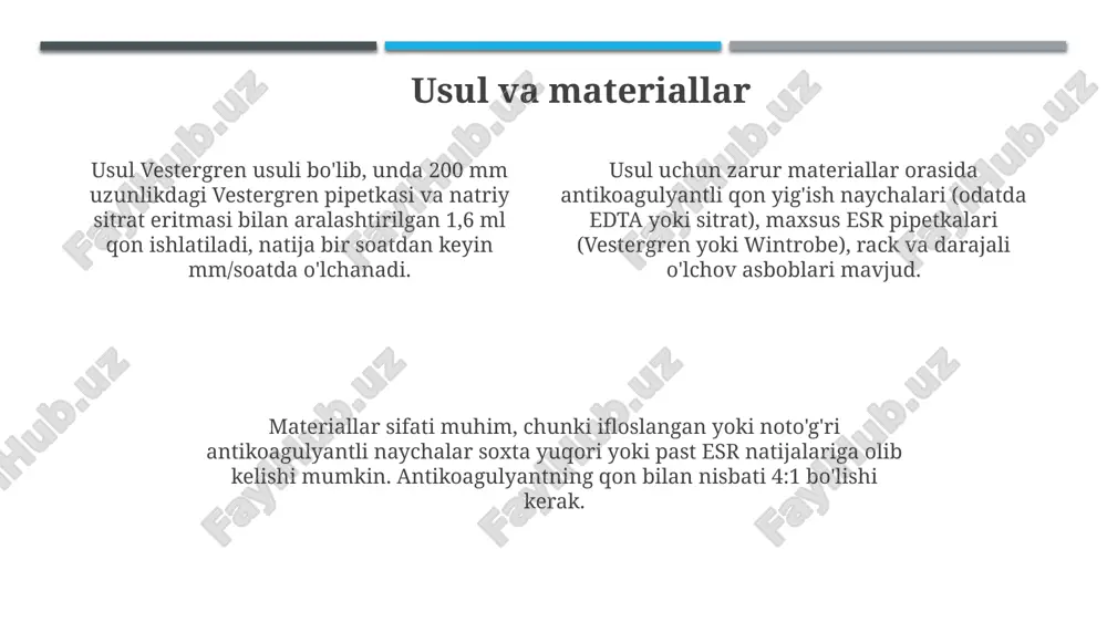 eritrotsitlarning choʻkish tezligini aniqlash - Page 4