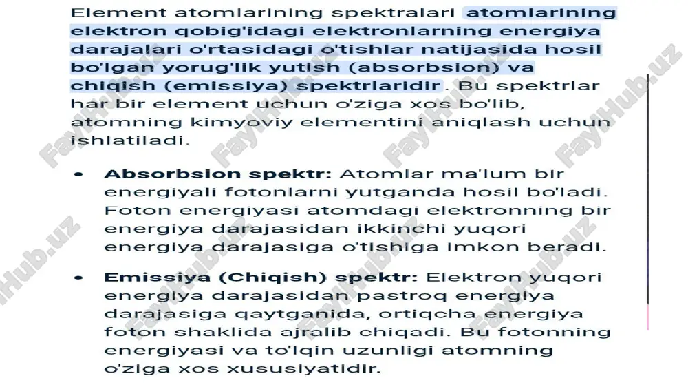 element atomlarining spektorlari - Page 4