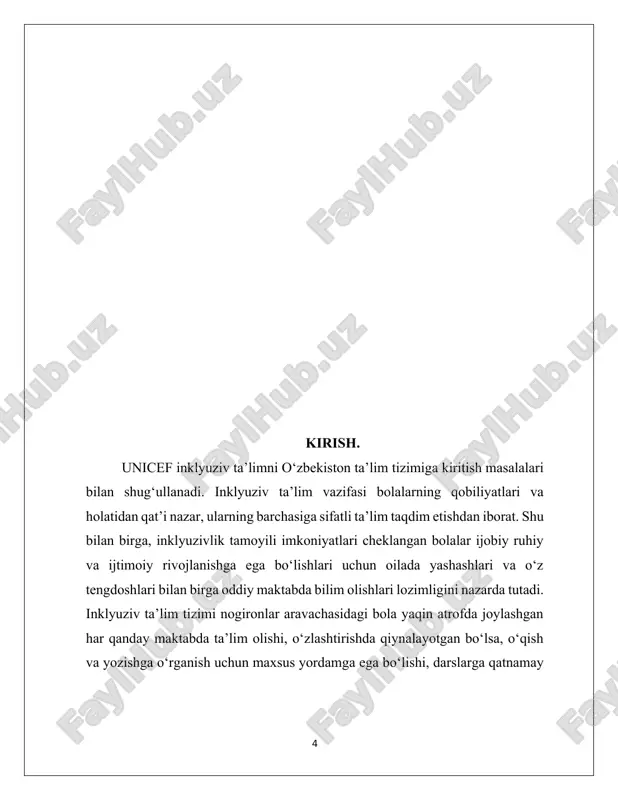lar boshqacha · barcha bolalar o‘rganishi mumkin · turli xil qobiliyatlar, turli etnik guruhlar, turli balandliklar, yosh va boshqalar. · tizim bolaning ehtiyojlariga moslashadi. inklyuzivlik - ta’lim, madaniy va ijtimoiy hayotdagi ishtirokini oshirish va ta’lim jarayonidan chetlashtirilganlar yoki qamrab olinmagan, ammo qamrab olinmaganlar sonini kamaytirish orqali o‘quvchilarning turli ehtiyojlarini hisobga olish va qondirishga qaratilgan jarayon. ta’lim jarayoni. inklyuzion heterojen guruh uchun yagona ta’lim makonining g‘oyalariga asoslanadi, unda ma’lum ishtirokchilar uchun turli xil ta’lim yo‘nalishlari mavjud. inklyuziv ta’lim barcha bolalar turli xil ta’lim ehtiyojlari bo‘lgan shaxslar ekanligini tan oladigan bolalarga yo‘naltirilgan metodologiyani ishlab chiqishga intiladi. inklyuziv ta’lim turli xil ta’lim ehtiyojlarini qondirish uchun yanada moslashuvchan bo‘lgan o‘qitish va o‘rganishga yondashuvni ishlab chiqishga harakat qiladi. agar inklyuziv ta’lim joriy etilayotgan o‘zgarishlar natijasida o‘qitish va o‘qitish yanada samaraliroq bo‘lsa, unda barcha bolalar (nafaqat maxsus ta’limga muhtoj bolalar) foyda ko‘radi. zamonaviy ta’limning alohida o‘rni bor: “yangi mtt hamma uchun birdir. har qanday mtt nogiron …