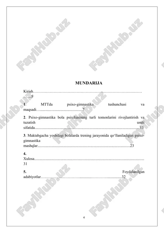 aksatsiya ko‘nikmalarini egallashga yordam beradi va ekspressiv harakatlar. u psixomotor funktsiyalarni o‘rgatish uchun mo‘ljallangan, rolli o‘yinlar yordamida yuqori his-tuyg‘ular va his-tuyg‘ularni tarbiyalash, xatti-harakatlarni tuzatish. uning usullari hissiy stressdan xalos bo‘lishga imkon beradi, his-tuyg‘ularni tan olishga va boshqarishga o‘rgatadi ular. psixo-gimnastikaning ahamiyati bolalar bilan ishlashda psixogimnastika jamoaga yaxshiroq moslashishga yordam beradi. bolalar osonroq tanishish va do‘stlashishni boshlash, o‘zini, his-tuyg‘ularini tushunish, o‘rganish his-tuyg‘ularni ko‘rsatish va tushunish. bola psixo-gimnastika paytida qutuladi uyatchanlik, jirkanish, qo‘rquv va boshqa noxush tuyg‘ular va o‘ziga xosliklar. psixogimnastika fantaziya va ijodiy fikrlashni rivojlantirishga imkon beradi, o‘rgatadi o‘z harakatlaringizni nazorat qiling. pedagogik aksioma shunday yangraydi: his-tuyg‘ular va tuyg‘ular usul va usullar bilan emas, balki insonning yordami bilan uzatiladi. zamonaviyda sharoitlarda, menejment kabi o‘qituvchilarning professional muhim sifatini ta’kidlash muhimdir hissiy holatlar (ham o‘z, ham o‘quvchilar). maktabgacha yoshdagi bolalarda tashvish o‘zini tashvish, zo‘riqish, boshqalarga ishonchsizlik, o‘ziga ishonchsizlik. oldini olish va olib tashlashning asosiy sharti tashvish - o‘qituvchining empatiyasi (empatiyasi), bolaga bo‘lgan muhabbati, …