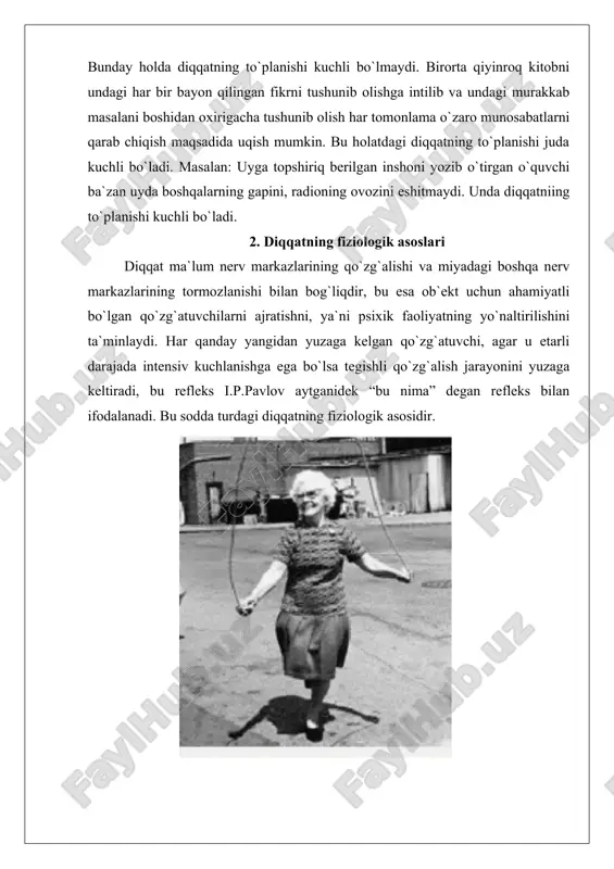 atlarga bo`linadi. biz diqqatni qaratishni maqsad qilib qo`ymagan paytimizda psixik faoliyatning yo`naltirishi va to`planishi ixtiyorsiz xarakterga ega bo`lishi mumkin. bunday hollarda faoliyatning maroqliligi, qiziqarli yoki kutilmaganda favqulotdaligi bilan odamni o`z - o`ziga jalb eta oladi. odam o`ziga ta`sir qilayotgan narsalarga, hodisalarga, bajarayotgan faoliyatiga beixtiyor berilib ketadi. masalan: biror ishni bajarayotgan odam radioda yoqimli kuy yoki ashulani eshitib qolsa yoki e`lonni eshitsa u beixtiyoriy qilayotgan ishini tashlab radioga quloq soladi. biroq biz ko`zlagan maqsad va qabul qilingan qaror tufayli ma`lum bir ishni bajarish lozimligini bilar ekanmiz, bunday holda diqqatning yo`nalishi va to`planishi ixtiyoriy tabiatga ega bo`lishi mumkin. biz bunday paytda diqqatimizni bajarayotgan ishimizga qaratishni maqsad qilib qo`yamiz. masalan: maktab o`quvchisi berilgan topshiriqni ongli ravishda bajarishini ixtiyoriy tabiatga ega deb bilamiz. ba`zan esa tamoman boshqa bir narsa jalb qiladi? bu o`rinda biz odatda diqqatni jalb qilish xususida bir - biri bilan zich bog`lanib ketgan murakkab sabablarga egamiz. bu sabablarni tahlil qilish maqsadida …