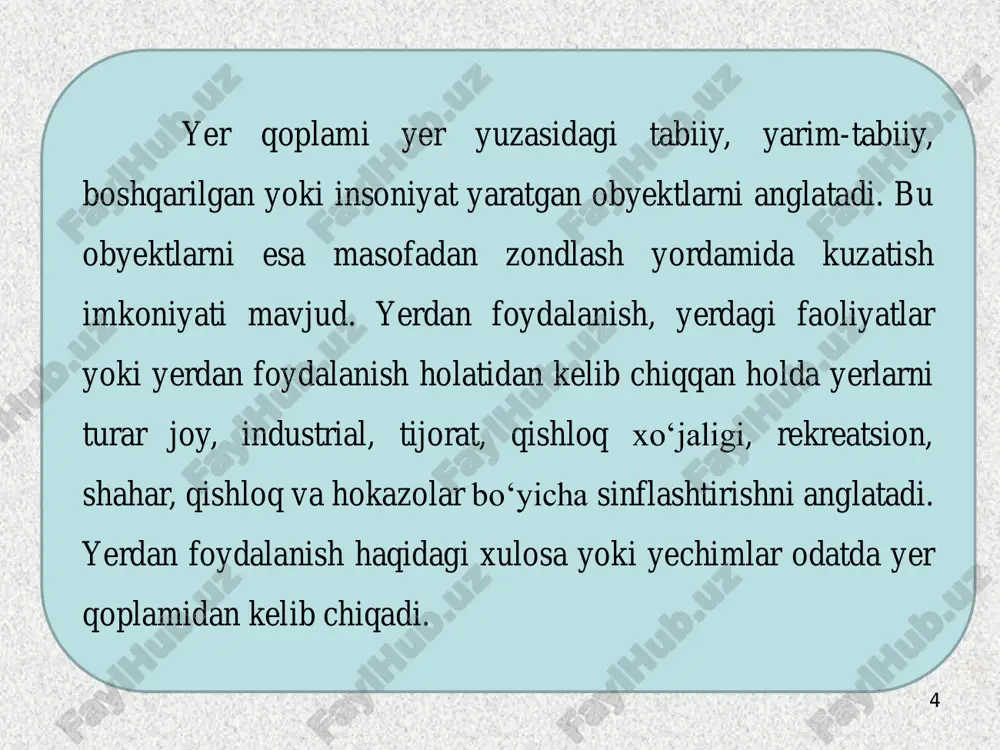yerning qoplami va yerdan foydalanish - Page 4