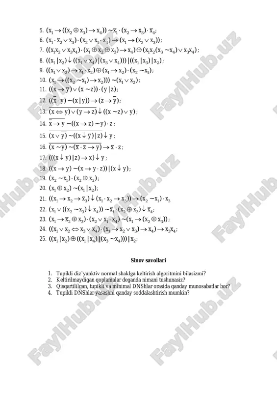 tupikli diz’yunktiv normal shakllarni yasash algoritmi - Page 4