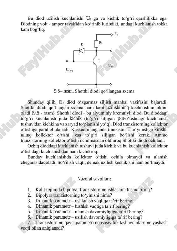 bipolyar tranzistor asosidagi kalit sxemalarni tadqiq qilish - Page 4