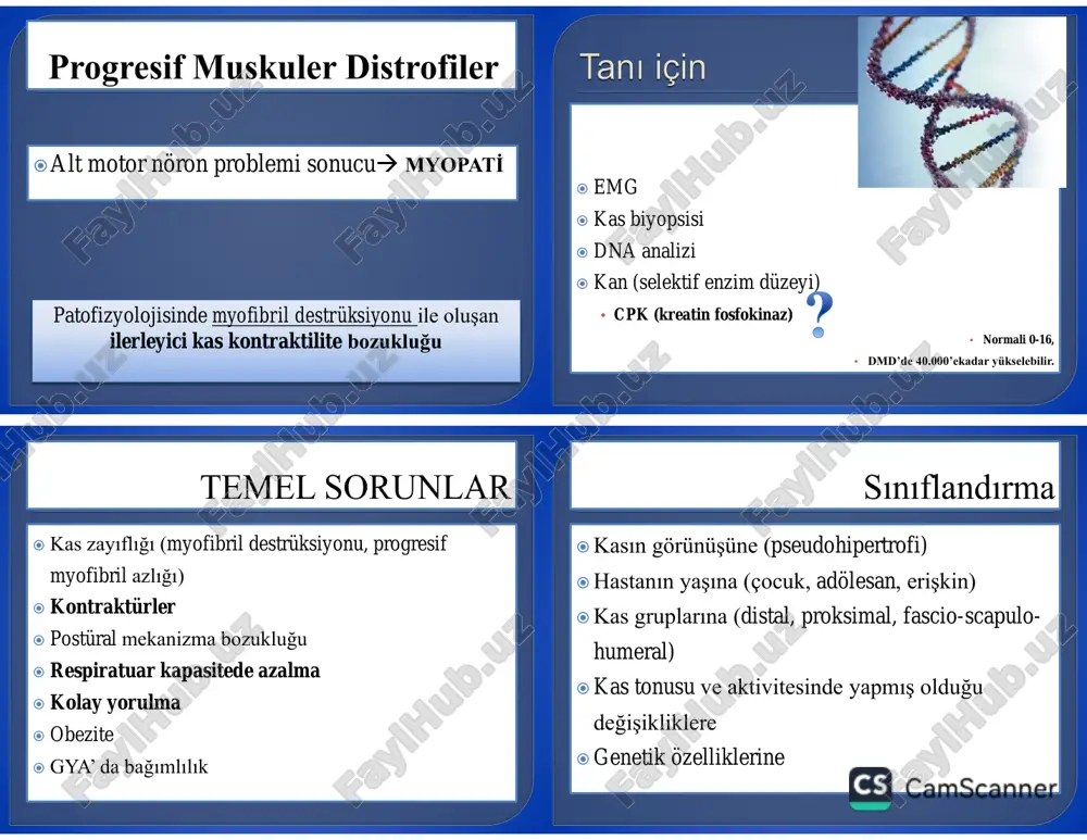 esi  dinamometre  tensiyometre  dinamik kuvvet testleri  dinamik kassal endurans testleri  i̇zokinetik kuvvet, endurans ve güç protokolleri  manuel kas testi? 1. kas i̇skelet sistemi değerlendirmesi • kas kuvvetinin değerlendirilmesi  dinamometre  tensiyometre  dinamik kuvvet testleri  dinamik kassal endurans testleri  i̇zokinetik kuvvet, endurans ve güç protokolleri  manuel kas testi? 5 yaştan önce zor kaba motor fonksiyon gowers kas kısalıklarının değerlendirilmesi • m. i̇liopsoas • hamstringler • m. gastrocnemius • m. tensor facia lata • i̇liotibial bant kısalığı normal eklem hareketlerinin değerlendirilmesi • en sık ayak bileği dorsifleksiyon limitasyonu postür analizi • gözlemsel • kamera • elektrogoniometri • gerilim ölçen cihazlar dmd postürü skolyoz kardiyopulmoner sistem • solunum frekansı • solunum tipi • solunum paterni • göğüs çevre ölçümü (torokal ekspansiyon) • spirometrik ölçümler baş ağrısı, yorgunluk konfüzyon uyurken pozisyon değiştirme ihtiyacı öksürebiliyor mu sekresyon çıkarabiliyor mu kardiyopulmoner sistem • solunum frekansı …