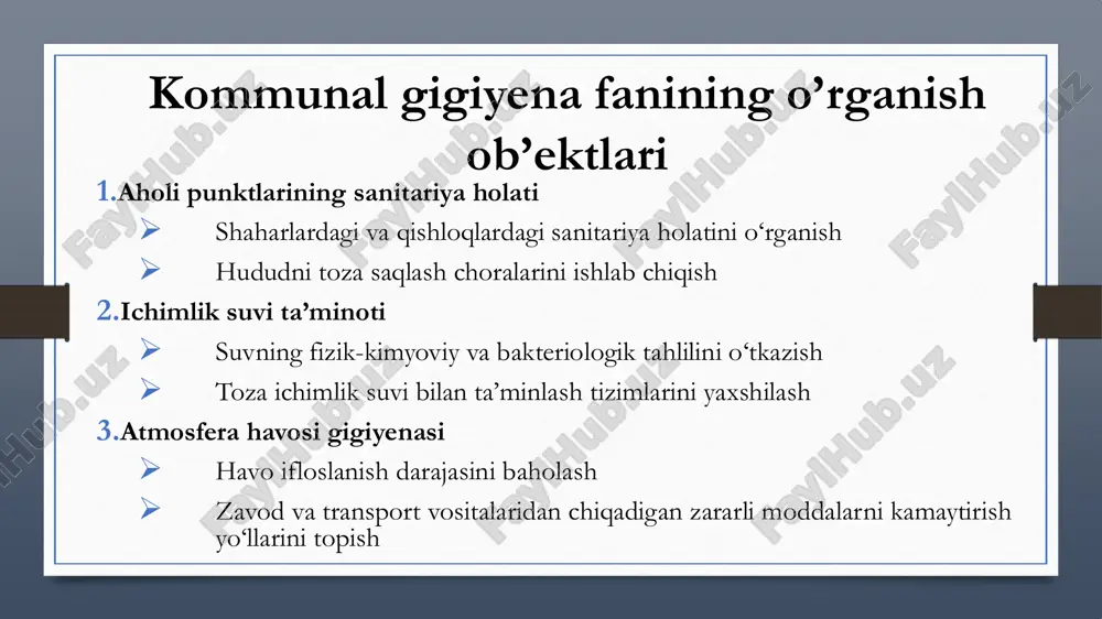 natijasida suvdagi har xil minerallar yetishmovchiligini oldini olishga profilaktika yaratiladi. xulosa