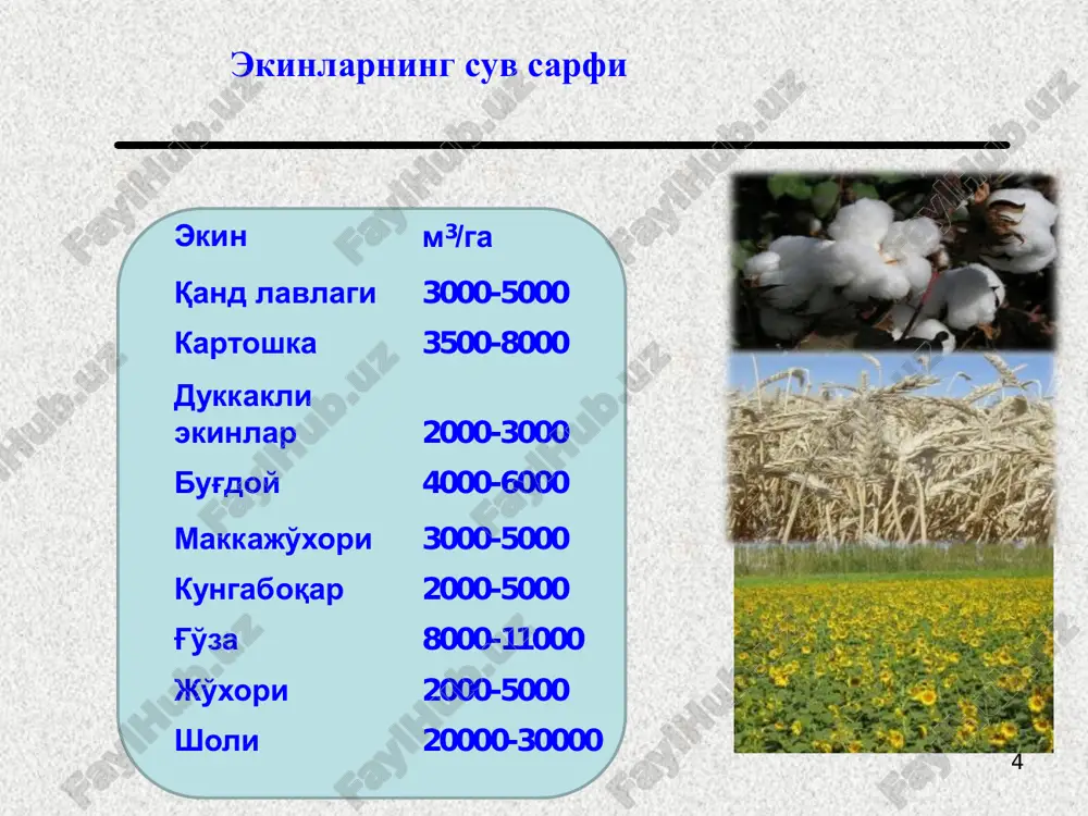 hi va o't o'sib chiqishi, mikrosuvtaqsimlagichlar bilan suvni notekis taqsimlanishi, hamda plastmassa quvurlarning kemiruvchilar tomonidan shikast etkazilishlaridir. ekinlar hosildorligi ortadi va sifati yaxshilanadi; sug'orishga ishlatilayotgan suv odatdagi usullarga nisbatan 20-60 % gacha kamayadi; mehnat va resurlar sarfi kamayadi (kultivatsiya qilish kamayadi, texnika kam ishlatiladi); beriladigan o'g'it miqdori 50 % gacha kamayadi; tuproq eroziyasi to'xtaydi, er osti suvi sathi ko'tarilishi va tuproq sho'rlanishi kamayadi. . tomchilatib sug'orish tizimi quyidagilarni o'z ichiga oladi: suv tayѐrlash va taqsimlash uzeli (rostlovchi basseyn-tindirgich, nasos agregatlari, avtomatik boshqaruv vositalari, sug'orish suvlarini tozalash filtr (sizdirgich)lari, berkitish-rostlash vositalari (armaturalari)), magistral uchastka va taqsimlovchi uzatish quvurlari, o'g'it beruvchi qurilma, aloqa liniyasi, avtomatlashtirish tizimi. sug'orish manbalari darѐ, ko'l, suv ombori, yuvish va sug'orish kanallari, mahalliy suv oqimi, hamda er osti suvlari ham bo'lishlari mumkin. tomchilatib sug'orish texnologiyasi elementlari quyidagilardan iborat bo'ladi: namlik o'chog'i, tuproq yuzasining namlangan maydoni, namlanish konturi (chegarasi), mikrosuvbergich tomchilatgichning sarfi, namlanish o'chog'idagi nuqtalarning soni va joylashish sxemasi, …