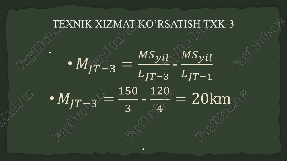 manyovr lo'komotivlari inita’mirlash dasturini hisoblash - Page 4