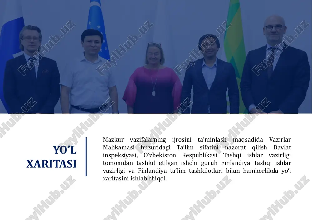 talabalarning o‘zlashtirish ko‘rsatkichlari (gpa) va boshqa erishgan yutuqlariga muvofiq tanlov asosida yozgi taʼtil davomida xorijiy davlatlarda maxsus “work and travel” dasturi orqali talabalarning yuborilishi tashkillanadi. xorijiy professor-o’qituvchilar dr. petri raivo kareliya amaliy fanlar universiteti prezidenti dr. pekka auvinen kareliya af universiteti vitse-prezidenti dr. lisa timonen kareliya af universiteti xalqaro boʼlimi boshligʼi dr. marjo nenonen kareliya af universiteti boʼlim boshligʼi jaana tolkki kareliya af universiteti hr boʼlimi boshligʼi ulla asikainen kareliya af universiteti kafedra mudiri mervi heikkinen kareliya af universiteti akt kafedrasi mudiri dr. lasse okkonen kareliya af universiteti katta oʼqituvchisi dr. jyri kemppainen kareliya af universiteti akt katta oʼqituvchisi katri truong kareliya af universiteti global taʼlim mutaxassisi sanna kasurinen kareliya af universiteti taʼlim kafedrasi mudiri jukka tulonen kareliya amaliy fanlar universiteti oʼqituvchisi u n iv e rs it e t k a m p u si 1 1-oʼquv binosi 3200 oʼrinli 2 2-oʼquv binosi 800 oʼrinli 3 talabalar turar joyi …