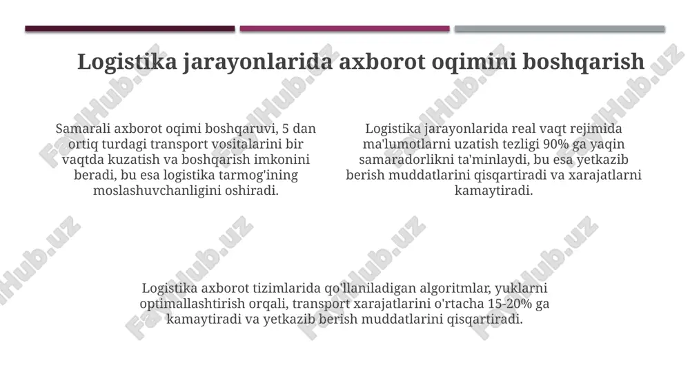 axborot ta'minotining logistika tizimlaridagi o'rni - Page 4