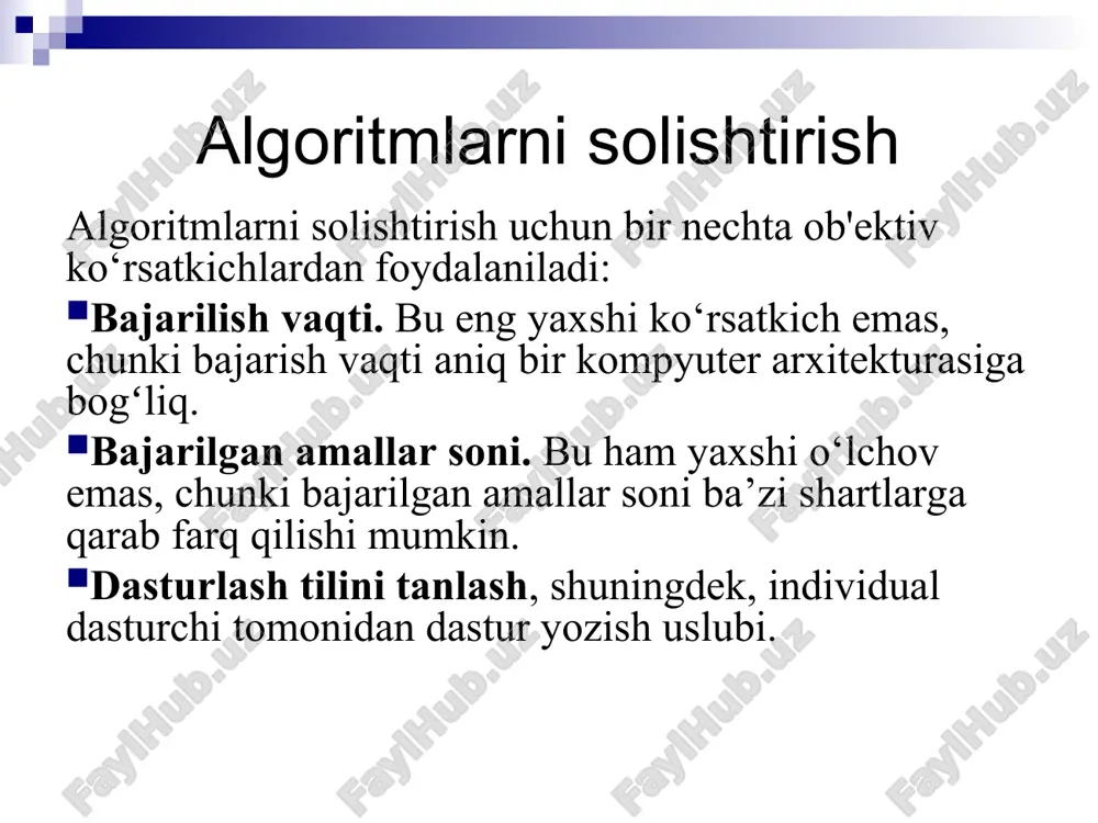 algoritmlarning murakkabliklari va ularni baholash. evklid algoritmi - Page 4