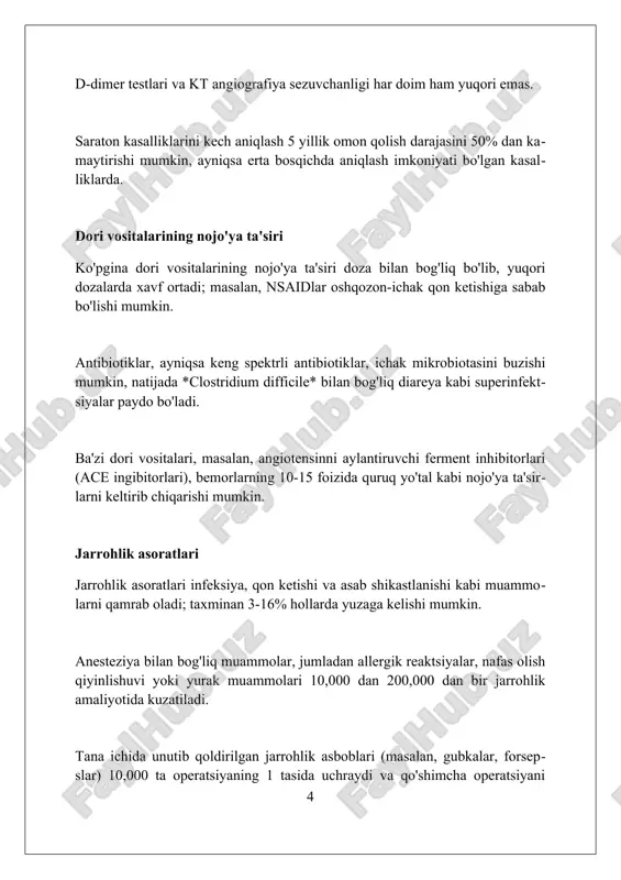 h uchun 5 qadamli xavfsizlik protokolini joriy etish, xatolarni kamaytirishga yordam beradi va bemorlar uchun xavfsizlikni oshiradi. bemorlar bilan 90 foizdan yuqori aloqa o'rnatish, diagnostika va davolash jarayonlari haqida to'liq ma'lumot berish orqali iatrogen xavfini minimallashtirish mumkin. yangi dori vositalari va jarrohlik usullarining 85 foiz hollarda samarasini oshirish uchun doimiy ravishda ilmiy tadqiqotlar o'tkazish va klinik ko'rsatmalarni yangilab turish lozim. xatolarni xabar qilish va tahlil qilish xatolarni hisobot berish va tahlil qilish tizimlari 1960-yillarda aviatsiya sanoatida rivojlangan bo'lib, sog'liqni saqlashda ulardan foydalanish 1990-yillarda ortib bordi. sog'liqni saqlash tashkilotlari xatolarni xabar qilish va tahlil qilishda 5 whys usulidan foydalanishi mumkin, bu esa asosiy sababni aniqlashga yordam beradi. xatolarni xabar qilish va tahlil qilish anonim bo'lishi kerak, bu xodimlar jazodan qo'rqmasdan 100% holatlarni bildirishga undaydi. bemorlarning huquqlari va xabardorligi bemor tibbiy aralashuvning 1-bosqichida uning sabablari, xavflari va muqobil davolash usullari haqida to'liq ma'lumot olish huquqiga ega. sog'liqni saqlash sohasida bemor o'zining tibbiy …