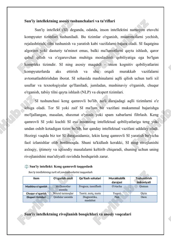 'iy intellektning iqtisodiy ta'siri sun'iy intellekt (si)ning iqtisodiyotga ta'siri juda katta va ko'p qirrali. avtomatlashtirish orqali si ishlab chiqarish samaradorligini oshiradi, xarajatlarni kamaytiradi va yangi mahsulotlar va xizmatlarni yaratish imkonini beradi. mckinsey global institute hisob-kitoblariga ko'ra, si 2030 yilga kelib global yaimni 13 trillion dollargacha oshirishi mumkin. biroq, bu jarayon ish o'rinlarining yo'qolishiga olib kelishi mumkin, ayniqsa, takroriy va oddiy vazifalarni bajaradigan sohalarda. shu sababli, ishchi kuchini yangi ko'nikmalarga o'rgatish va si bilan bog'liq iqtisodiy muammolarni hal qilish uchun siyosat ishlab chiqish muhim ahamiyatga ega. sining iqtisodiy ta'siri faqat ishlab chiqarish samaradorligini oshirish bilan cheklanmaydi. u yangi biznes modellari va sanoatlarning paydo bo'lishiga ham turtki beradi. masalan, siga asoslangan shaxsiy tavsiyalar tizimlari elektron tijoratda sotuvlarni sezilarli darajada oshirmoqda. bundan tashqari, si sog'liqni saqlash, ta'lim va moliyaviy xizmatlar kabi sohalarda innovatsiyalarni tezlashtirishga yordam bermoqda. sining iqtisodiy o'sishga qo'shgan hissasi haqida aniq prognozlarni berish qiyin bo'lsa-da, uning uzoq muddatli ta'siri shubhasiz sezilarli …