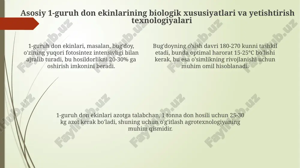 1-guruh don ekinlarining umumiy tavsifi - Page 4