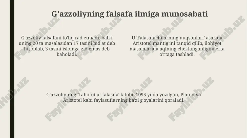 abu nasr farobiy va gʻazzoliyning falsafa ilmiga oid qarashlari - Page 4