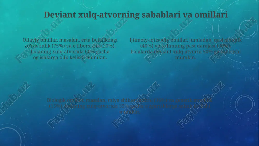 bolalarda deviant xulqning namoyon boʻlish shakllari - Page 4