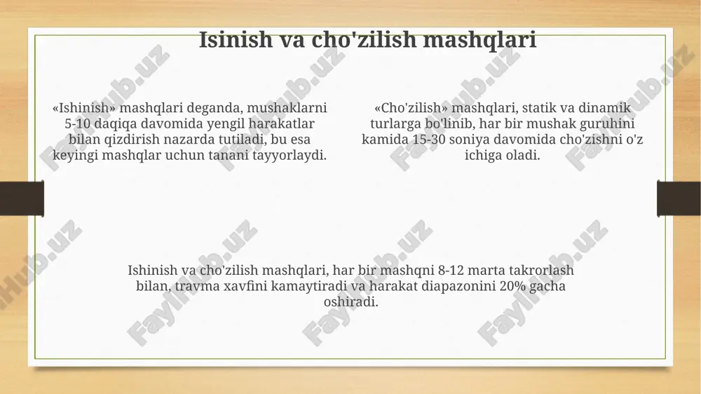 gimnastika jihozlaridan bajariladigan mashqlarga tayyorgarlik - Page 4