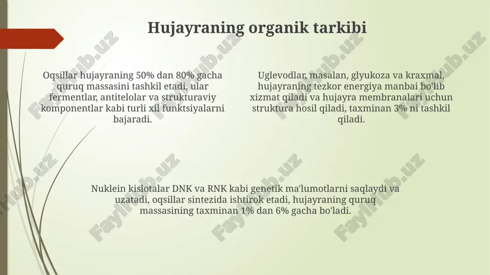 hujayraning kimyoviy tarkibi - Page 4