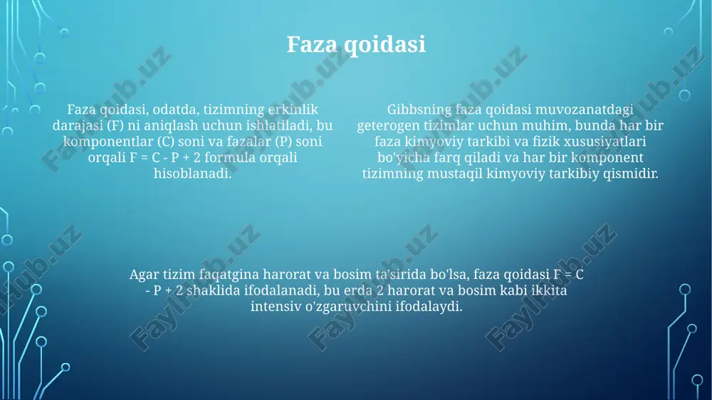 ikki komponentli sistemalar va fazalar qoidasi - Page 4