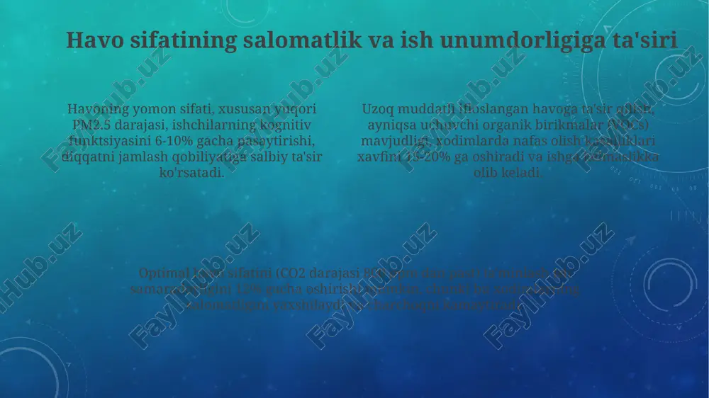 ish joyida havo sifatining ergonomik tahlili - Page 4