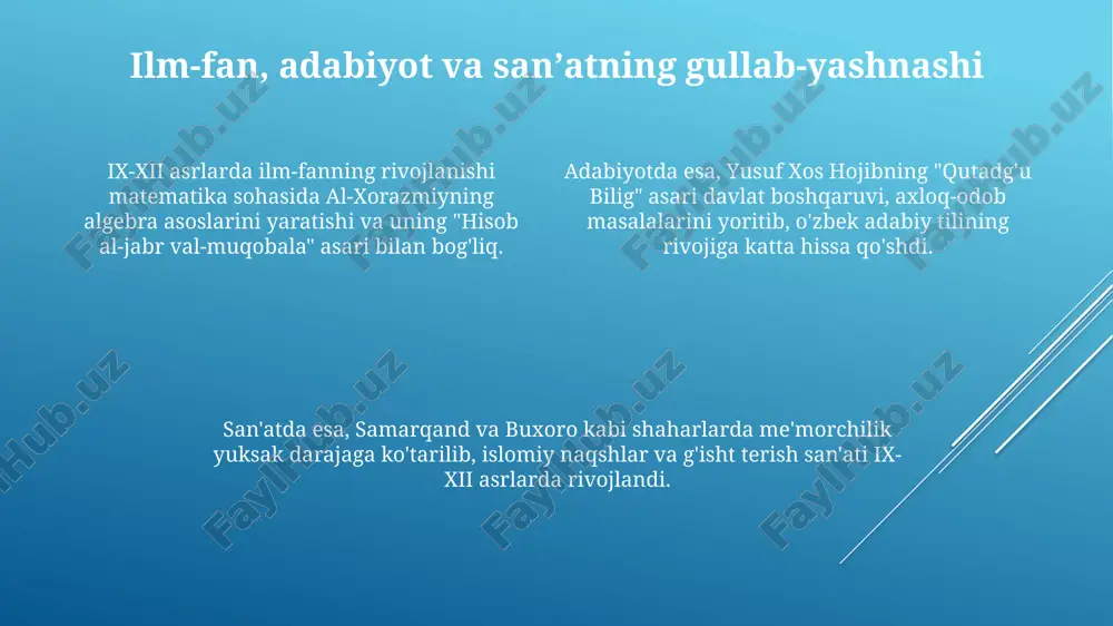 ix-xii asrlarda mamlakatimiz hududida ro‘y bergan madaniy uyg‘onish (renessans) - Page 4