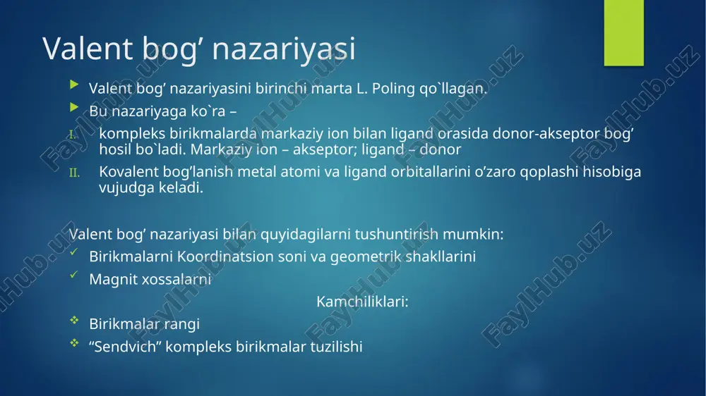 ichki kompleks birikmalar. xelatlar. - Page 4