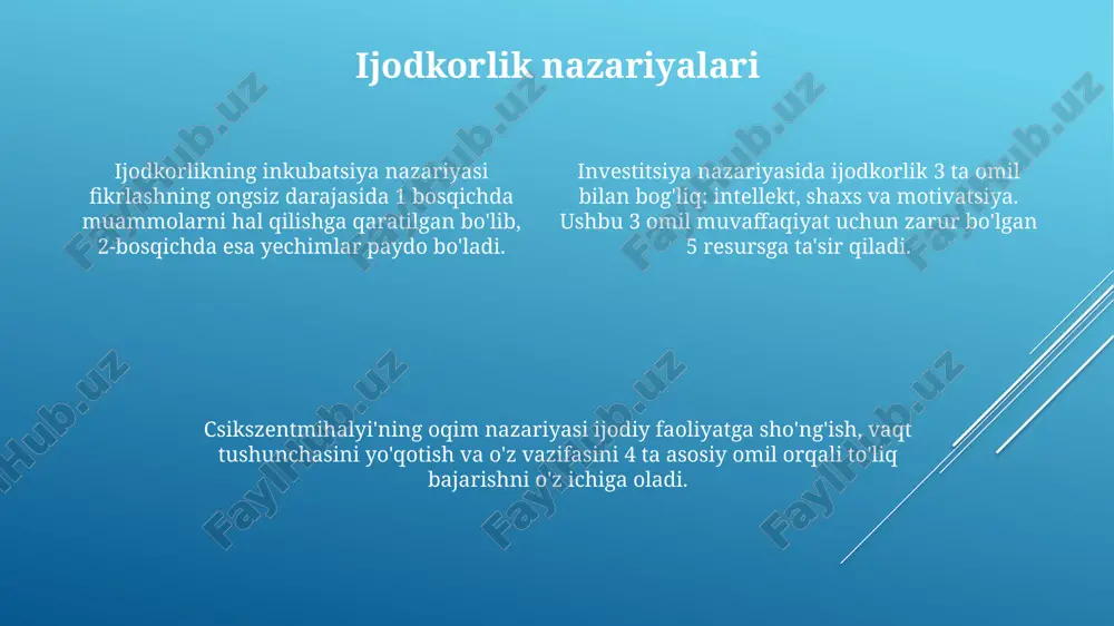 intellekt va kreativlik nazariyalari - Page 4