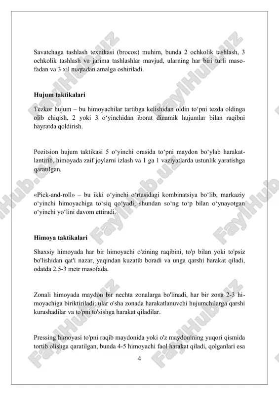 'yinlari har to'rt yilda bir marta bo'lib, unda 12 ta erkaklar va 12 ta ayollar jamoalari bellashadi. nba finalida sharqiy va g'arbiy konferensiyalar g'oliblari 7 o'yingacha bo'lgan seriyada chempionlik uchun kurashadilar, bu esa o'yinning eng yuqori cho'qqisi hisoblanadi. fiba jahon kubogi har to'rt yilda bir marta o'tkaziladi va unda 32 ta milliy basketbol jamoasi g'oliblik uchun raqobatlashadi, bu global miqyosdagi eng muhim turnir. basketbolning afzalliklari basketbol yurak-qon tomir tizimini mustahkamlaydi; 1 soatlik o'yin davomida 600-900 kaloriya yoqiladi, qon aylanishini yaxshilaydi va yurak xastaligi xavfini kamaytiradi. basketbol tezkorlikni oshiradi, reaktsiyani yaxshilaydi; maydonda tezkor qarorlar qabul qilish, to'pni olib o'tish, 3 soniya ichida harakat qilish tezligini oshiradi. basketbol jamoaviy ruhni kuchaytiradi; 5 kishilik jamoada birgalikda maqsadga erishish, o'zaro yordam, 100 foiz ishonch hissini rivojlantiradi. basketbol va sog'lom turmush tarzi basketbol 1 soat davomida 600-900 kaloriya yoqishga yordam beradi, bu esa vaznni nazorat qilish va yurak-qon tomir salomatligini yaxshilash uchun foydalidir. basketbol o'ynash …