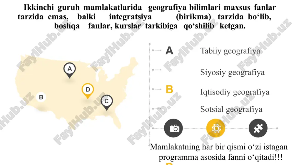 ar egallagan. matnda raqamli sonlar deyarli uchramaydi, mavjudlari ham taqqoslash xarakteriga ega bo‘lib, ular eng past, eng yuqori, eng kichik, eng baland, eng uzun kabi tarzlarda berilgan. mavzu yoki bo‘limdan keyin qo‘yiladigan savollar va topshiriqlar mavzu mazmunini aks ettirmasligi ham mumkin. qo‘yiladigan savollarning aksariyati muammoli topshiriqlar, diskussiya savollari, amaliy o‘yinlar tarzida berilgan. bilar edim bilib oldim bilishni xohlayman aqsh rossiya singapur xitoy turkiya finlandiya image1.png image2.png image3.png image4.png image5.png image6.png image7.png image8.png image9.png image10.png image11.png image12.png image13.png image14.png