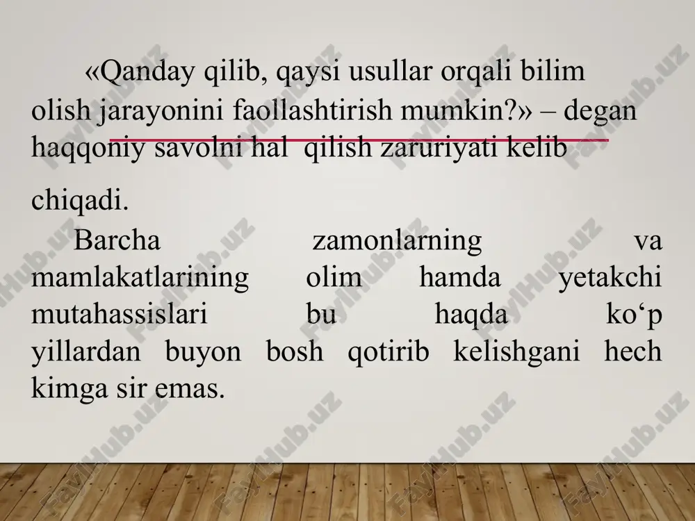 a esa barmoqlarning tegishiga binoan darhol tegishli javoblar beradi. bularni ko‘rgandan so‘ng, albatta quyidagi savol paydo bo‘ladi: xo‘sh, nega mamlakatimizdagi ta’lim muassasalarida o‘qitiladigan fanlar bo‘yicha ham huddi shunday qiziqarli interaktiv elektron kitob yoki ma’ruza matnlari yaratish mumkin emas! keyingi yillarda bunday imkoniyatga jahon miqyosidagi eng katta kompaniyalardan apple va amazon lar ham jiddiy ravishda qiziqib, o‘z kuch va imkoniyatlarini bunga yo‘naltirayaptilar. misol sifatida o‘quv adabiyotlarini ijaraga berib turish bilan shug‘ullanadigan chegg kompaniyasini keltirishimiz mumkin. ularning hisoblashlaricha, aqsh kollejlaridagi o‘rtacha statistik talaba bir yilda kitob va qo‘llanmalar sotib olish uchun 1000 dollargacha mablag‘ sarf qilar ekan. 2012/2013 o‘quv yilidan boshlab, chegg kompaniyasi interaktiv elektron darslik va qo‘llanmalarni ham sotishni va ijaraga berishni amalga oshirishni boshlagan. yana bir misol sifatida apple kompaniyasining sobiq xodimi metyu maklinson tomonidan 2009 yilda asos solingan inkling systems deb nomlangan kompaniyani ham keltirish mumkin. video o‘yinlar orqali ta’lim olish usullari. uzoq davrlar mobaynida ta’lim jarayoniga video o‘yinlarni …