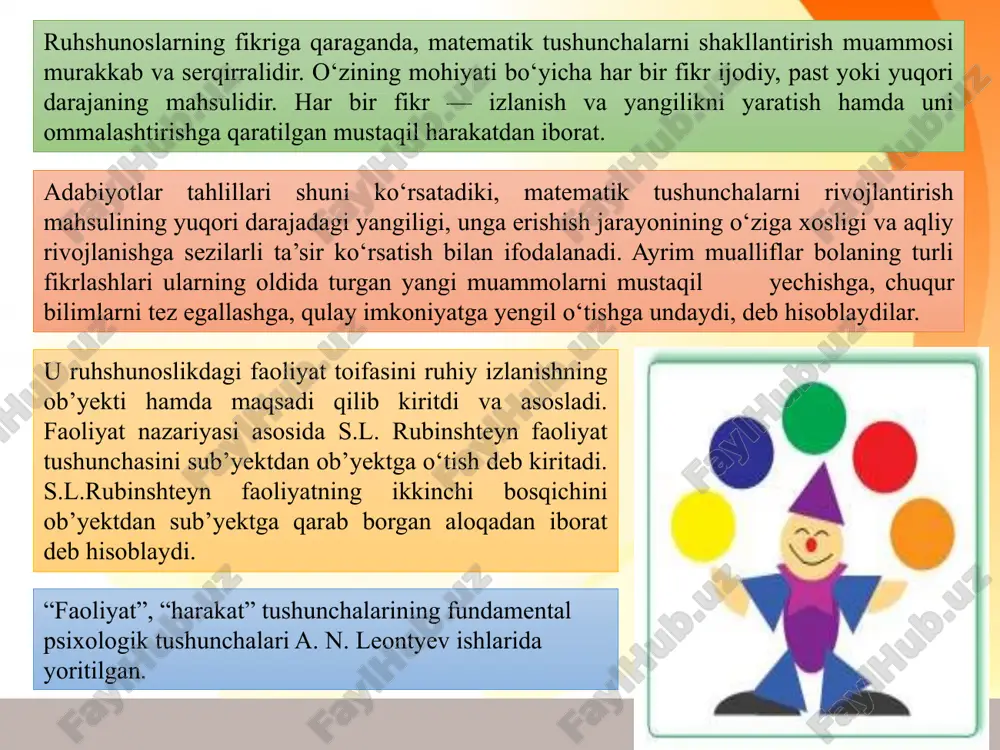 lum bo‘lgan to‘rt bosqichga ajratilishi mantiqqa egadir. ushbu bosqichlarni qisqagina ta’riflab o‘tamiz. birinchi bosqich — axborotni qabul qilishda, masalaning shart va maqsadlarini anglashda ifodalanadi. ushbu bosqichni masalani tahlil qilish bosqichi deb ham atashadi. ikkinchi bosqich — yechimini topish ko‘p murakkablikni, masalani og‘zaki yechish rejasini topib olishni o‘z ichiga oladi. ko‘pincha yechimini topish faoliyati og‘zaki yechish jarayonini egallab, bir necha guruhlarga bo‘linadi: holatning tahlili, yechish rejasining paydo bo‘lishi, rejani bajarishga intilish, muvaffaqiyatsizlikning sababini aniqlash. to‘rtinchi, so‘nggi bosqich. masalaning ustida ishlashning ushbu bosqichi kelib chiqqan natijaning to‘g‘riligini tekshirish va chamalab ko‘rmoqni (ammo tekshirish yechimning ajralmas qismi bo‘lib kelmaydi), boshqa yechim imkoniyatlarini topishni, ularni taqqoslash, topilgan yechimning foydasi va kamchiligini aniqlash, masalani yechish jarayonida foydalanilgan va kelajakda foydalanish mumkin bo‘lgan usul hamda uslublarni ajratish va ularning bola yodida qolishi, topilgan natijaga ko‘maklashuvchi matematik xarakterdagi natijalarni aniqlashni tahlil qiladi. uchinchi bosqich — yechimning shakllanishi, rejaning bajarilishi shaxsning fikricha eng tejamliroq, masala shartlaridan maqsadga olib …