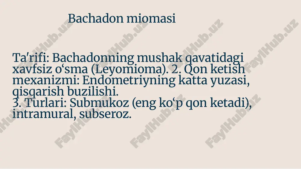 bachadondan anamal qon ketishi.bachadon miomasi va endometrioz - Page 4