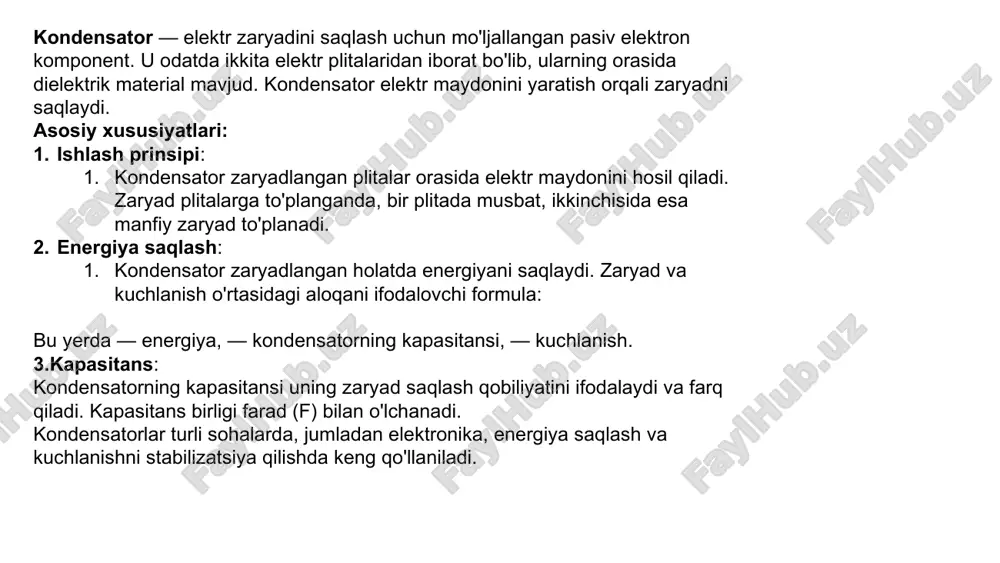 kondensator va uning turlari - Page 4