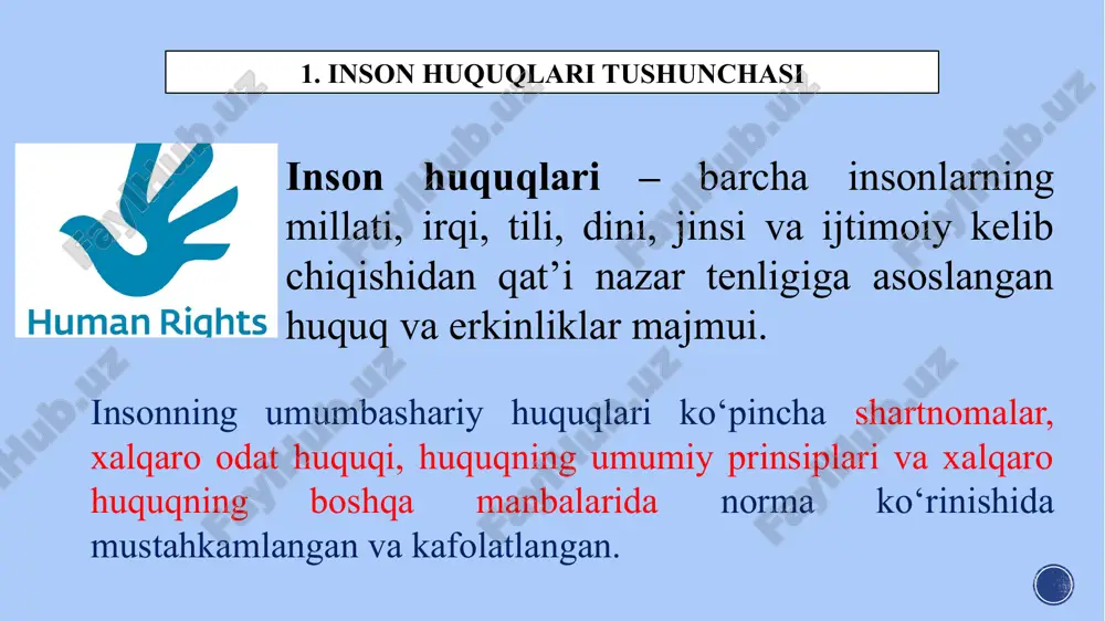 spublikasining milliy strategiyasi i. inson huquqlari sohasida taraqqiyot ii. inson huquqlari sohasidagi kamchiliklar iii. milliy strategiyaning maqsad va vazifalari 1 2 3 o‘zbekiston respublikasi prezidentiining 22.06.2020 yildagi pf-6012-son farmoni inson huquqlari bo‘yicha o‘zbekiston respublikasining milliy strategiyasi milliy strategiyani amalga oshirish yo’nalishlari v. milliy strategiyani amalga oshirish, bajarilishini monitoring qilish hamda moliyalashtirish mexanizmi 4 5 o‘zbekiston respublikasi prezidentiining 22.06.2020 yildagi pf-6012-son farmoni inson huquqlari bo‘yicha o‘zbekiston respublikasining milliy strategiyasi 58-moddasida “davlat xotin-qizlar va erkaklarga jamiyat hamda davlat ishlarini boshqarishda, shuningdek jamiyat va davlat hayotining boshqa sohalarida teng huquq va imkoniyatlarni ta'minlaydi" milliy strategiyani amalga oshirishning asosiy yo'nalishlari: e’tiboringiz uchun rahmat image6.jpg image7.jpg image8.png image9.png image10.png image11.png image12.png image13.png image14.png image15.jpg image4.png image16.png image17.jpeg image18.png image19.png image20.png image21.png image22.png image23.png image24.png image25.jpeg image26.png image27.png image28.png image29.png image30.png image31.jpeg image32.png image33.jpg image34.png image3.png /docprops/thumbnail.jpeg