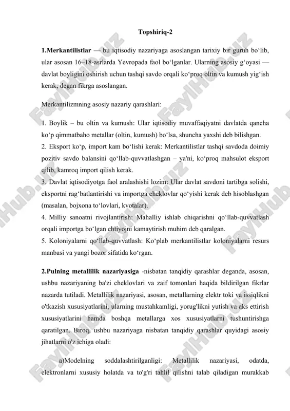 i. pul tizimi rivojlanib, iqtisodiy faoliyatda muhim o'rin egallaganida, pulning nominal qiymati va uning bozor talabiga bog'liq o'zgarishlari muhim ahamiyat kasb etadi. 2.qonunchilik va davlatning roli: pulning nominal qiymatini belgilovchi asosiy shartlardan biri bu davlatning pulni qonuniy to'lov vositasi sifatida belgilashi va uni tartibga solishdir. davlat tomonidan chiqarilgan pulning nominal qiymati iqtisodiy faoliyatga ta'sir qiladi, chunki odamlar faqat bu pulni qonuniy to'lov vositasi sifatida tan oladilar. 3.narxlar va inflyatsiya: pulning nominal qiymati inflyatsiya yoki deflyatsiya kabi iqtisodiy hodisalarga ta'sir qilishi mumkin. inflyatsiya yuzaga kelganida, pulning nominal qiymati o'zgaradi, ya'ni pulning haqiqiy qiymati kamayadi. bu holatda, pulning nominal qiymati (masalan, nominal ish haqi) o'zgarib, iqtisodiy tizimda yangilanishlar zarur bo'ladi. 4.sotib olish qobiliyati (real qiymat): pulning nominal qiymati bilan uning real qiymati orasidagi farq ko'pincha inflatsiya darajasi bilan bog'liq bo'ladi. agar inflyatsiya darajasi yuqori bo'lsa, pulning nominal qiymati o'zgarishi mumkin, lekin uning real qiymati (ya'ni sotib olish quvvati) pasayadi. 5.pulning likvidligi va …