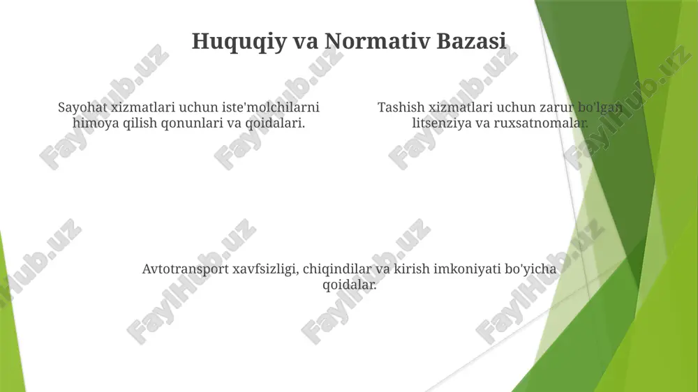 tadbirkorlik faoliyatini tashkil etish turizim sohasida transport xizmati sohasida - Page 4