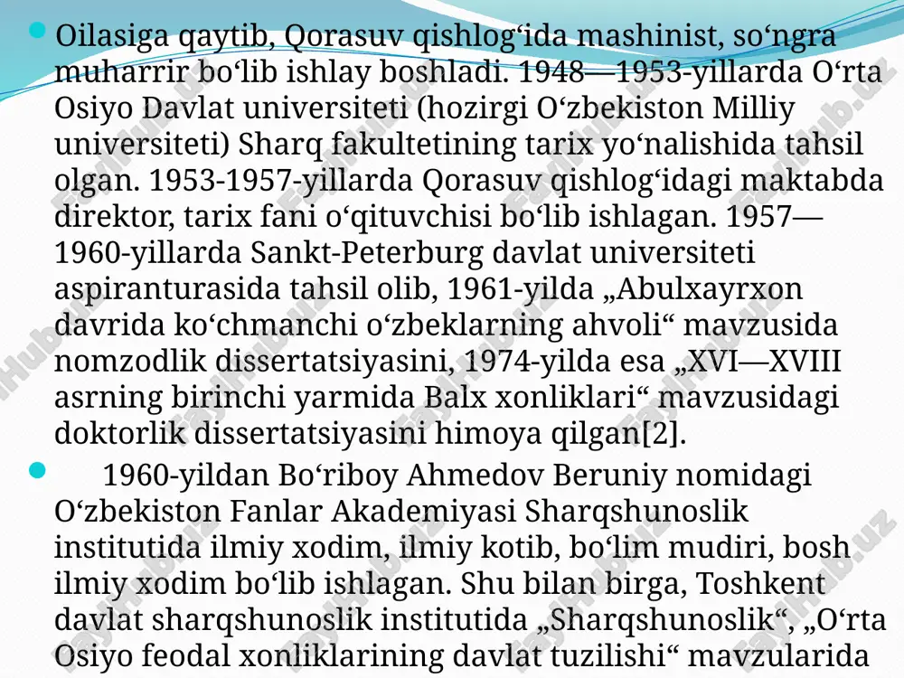 sning ung kanotpni tashkil etib, unga xorazmning shimoli-garbiy kismi, shimoliy tsofdoz, bulgor, rarbiy sibir va 1urim darar edi. od urda (poytaxti signod) esa juchi ulusining sul danotini tashkil etib, uning tarkibiga sirdaryoning kuyi odimi, ya'ni yangikentdan to sabrongacha bulgan erlar, sirdaryo sodillaridan ulu tov (ulug tog), sengir yogochgacha bulgan dashtliklar va tsoratoldan sibirgacha bulgan ulkalar kirar edi. x iv asrning 70- yillarida od urda xoni urusxon (1361 — 1375) juchi ulusining xar ikkala dismpni birlashtirib, uning ilgarigi shon-shavkatini tiklash uchun darakat dildi. l ekin juchiy najod xonlar va dashti dipchod feodallari urtasida kuchayib ketgan uzaro kurashlar bunga yul bermadi. shuni dam aytish kerakki, dar ikkala ulusning birlashib ketishini amir temur xam istamas edi. agar juchi ulusi birlashib, botuxon, berkaxon va uzbekxon davridagi asliga daytgunday bulsa, movarounnadrning ozodligi va mustadilligini sadlab dolish diyin bulardi. shuning uchun dam xazrat sodibdiron dokimiyat tepasiga kelganining dastlabki kunlaridanod bu ikkp ulusna birlashib ketishjga darshi kurashdi. …