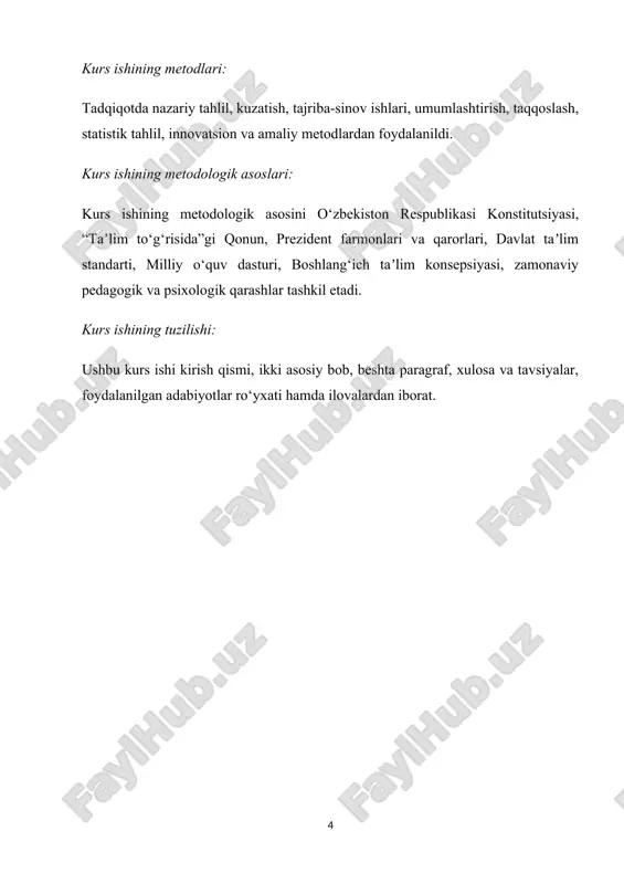 m, kuzatishga oid boshlab berilgan yoki oxiri berilgan hikoya, reja yoki syujet asosida o’quvchilarning og’zaki hikoyasi; bu mashqlarning hammasi nazariyasiz, amaliy tarzda beriladi. bunday mashqlarni takroriy ishlatmaslik yoki asosiylarini tushirib qoldirmaslik uchun nutqiy mashqlarning aniq rejasi tuzib olinadi. bog’lanishli nutqdan mashqlarning turli xil bo’lishida, avvalo, material manbaiga, tematikaga, shuningdek, janriga, til xususiyatiga, mashq turiga rioya qilinadi. bog’lanishli nutqqa oid asosiy ko’nikmalar o’quvchilar nutqini o’stirish ularga aniq ko’nikmalarni singdirish demakdir. boshlang’ich sinf o’quvchilari mustaqil mashq sifatida bog’lanishli nutqni o’stirishdan quyidagi ko’nikmalarni bilib oladilar: 1. mavzuni tushunish, chegarasini aniqlash va uni nisbatan to’liq yoritish ko’nikmasi. masalan, «biz uy ishlarida ota-onamizga qanday yordamlashamiz?» mavzusi berilsa, o’quvchilar aniq bajargan ishlari haqida hikoya qiladilar. ular mavzuni yaxshi tushunishlari uchun bayon matni qayta hikoya qildiriladi, inshoda esa berilgan mavzu yuzasidan mustaqil hikoyalash mashq qilinadi. 2. inshoni asosiy fikrga bo’ysundirish ko’nikmasi. bolalar ishi ma’lum fikrni (tabiatning ajoyib tasvirini idrok etish, o’zlarining baxtli hayotidan g’ururlanish, mehnatga va mehnatkash …