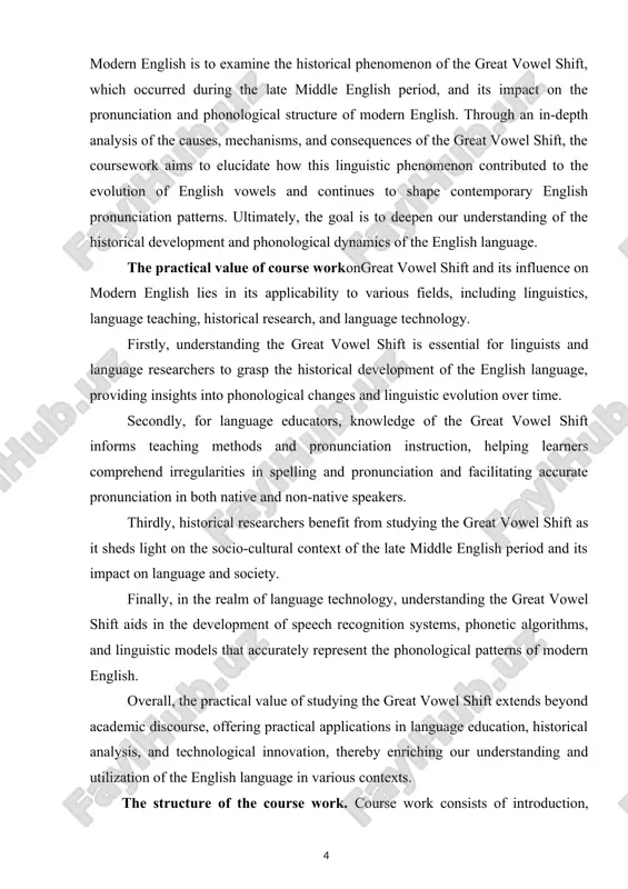 :3] [3: algeo, j. (1991). the cambridge history of the english language (vol. 2). cambridge university press. (pp. 78-93) ] the great vowel shift refers to a series of systematic phonological changes that affected the long vowels of middle english. these changes resulted in a shift in the pronunciation of many vowel sounds, particularly those represented by the letters a, e, i, o, and u. instead of being pronounced as they were in middle english, these vowels underwent significant transformations in their articulation, leading to the emergence of new vowel qualities and diphthongs in modern english. several factors contributed to the onset of the great vowel shift, including linguistic, social, and phonetic influences. one key factor was the influence of french and latin on english pronunciation during the middle english period. the norman conquest introduced french loanwords into english, which brought with them different phonetic patterns and pronunciation norms. additionally, …
