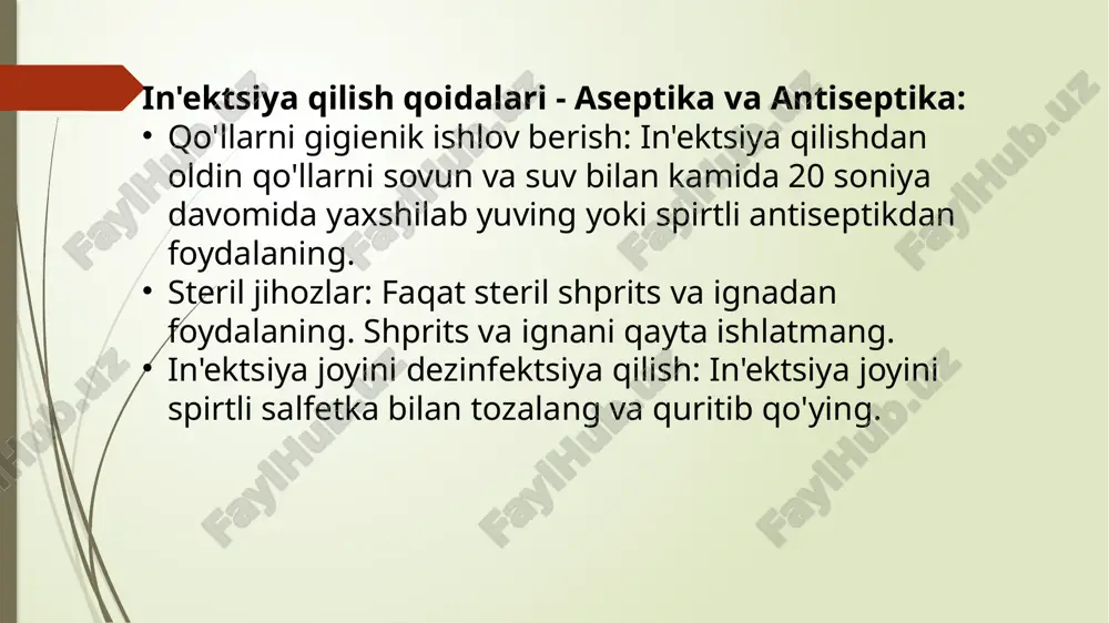 xantalni shikastlangan teri yoki allergiyasi bo'lgan bemorlarga qo'llash mumkin emas. girudoterapiya: zuluklar bilan davolash usuli bo'lib, tibbiyotda "girudoterapiya" deb ataladi. zuluklarning shifobaxsh xususiyatlari ularning so'lagida joylashgan biologik faol moddalar bilan bog'liq. zuluk so'lagi tarkibida hirudin, gialuronidaza, destabilaza kabi fermentlar mavjud bo'lib, ular qonni suyultirish, yallig'lanishni kamaytirish, og'riqni qoldirish va to'qimalarning regeneratsiyasini tezlashtirish xususiyatiga ega. qo'llash usullari: zuluklarni bemor tanasining ma'lum nuqtalariga qo'yiladi. ular teriga yopishib, qon so'rishni boshlaydi. bu jarayonda zuluk so'lagi organizmga kiradi va terapevtik ta'sir ko'rsatadi. ko'rsatmalar:girudoterapiya turli kasalliklarni davolashda qo'llaniladi, jumladan: yurak-qon tomir kasalliklari (gipertoniya, varikoz kengayishi, tromboflebit) nevrologik kasalliklar (nevrit, nevralgiya, bosh miya qon aylanishining buzilishi) ginekologik kasalliklar (endometrit, bachadon miomasi) teri kasalliklari (psoriaz, ekzema) travmalar va jarohatlar mumkin bo'lgan nojo'ya ta'sirlar: allergik reaksiyalar, qon ketishi, infektsiya. mahalliy muolajalarni qo'llashda e'tiborga olish kerak bo'lgan jihatlar: bemorning yoshi va umumiy ahvoli: bolalar, qariyalar va surunkali kasalliklarga chalingan bemorlarga mahalliy muolajalarni qo'llashda ehtiyot bo'lish kerak. teri holati: mahalliy …