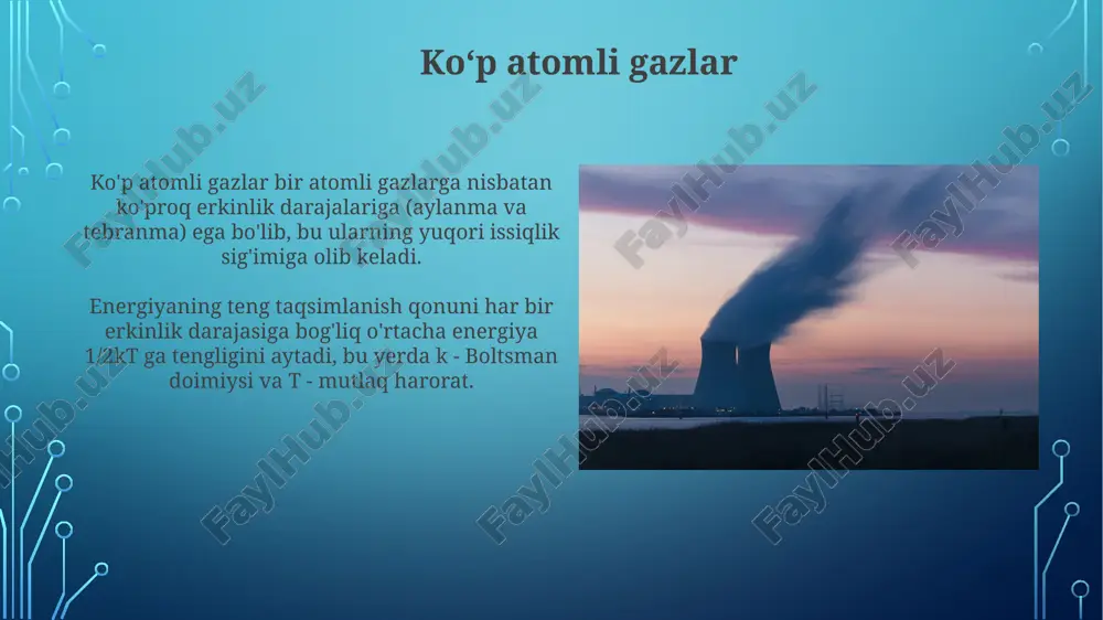 molyar va solishtirma issiqlik va energiyaning teng taqsimot qonuni - Page 4