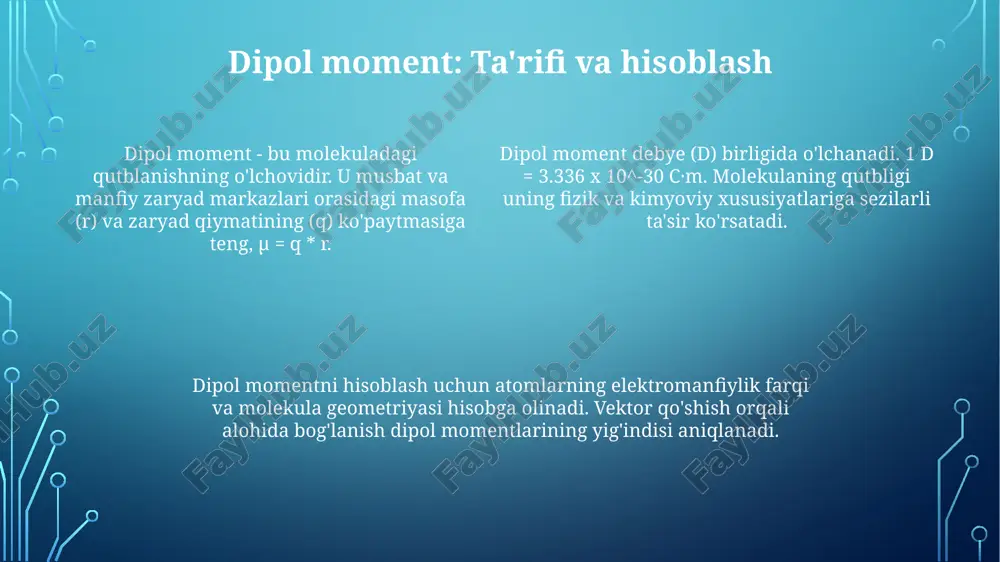 atom polarizatsiyasi va dipol momenti - Page 4