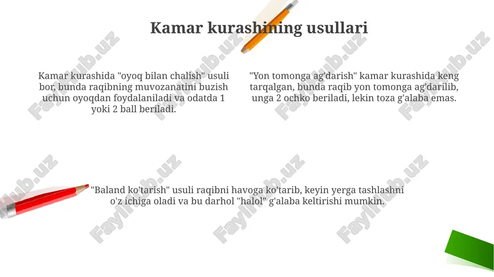 kamar kurashining kelib chiqishi tarixi - Page 4