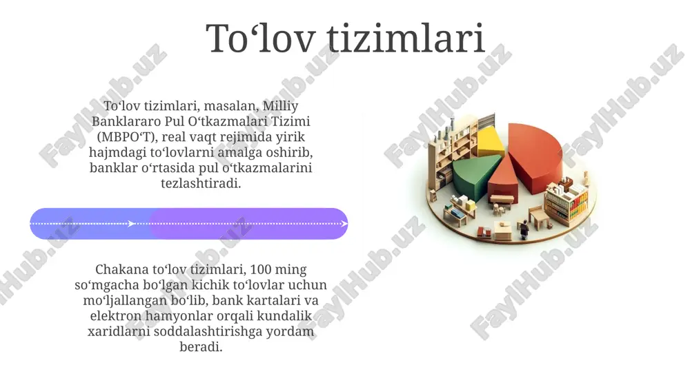 markazlari taʼlim markazlari xodimlarining malakasini oshirish kurslarini tashkil etadi, bunda 80 soatdan kam boʻlmagan oʻquv dasturlari joriy etiladi va 12 oygacha muddat belgilanadi. oʻquv markazlari turli xil fanlar boʻyicha 50 dan ortiq oʻquv dasturlarini taklif etadi, ularning 30 foizi amaliy koʻnikmalarni rivojlantirishga qaratilgan, sertifikatlar beriladi. telekommunikatsiya infratuzilmasi telekommunikatsiya infratuzilmasi zamonaviy bozorning asosi bo'lib, ma'lumotlarni uzatish tezligi 100 gbit/s dan oshadigan optik tolali aloqa liniyalarini o'z ichiga oladi. raqamli bozor uchun muhim element - bu ma'lumotlar markazlari, ularning quvvati 1000 dan ortiq serverlarni qo'llab-quvvatlaydi va 99,99% uzluksiz ishlashni ta'minlaydi. e'tiboringiz uchun rahmat image4.jpg image5.jpg image6.jpg image7.jpg image8.jpg image9.jpg image10.jpg image11.jpg image12.jpg image13.jpg image14.jpg image15.jpg image16.jpg image17.jpg image18.jpg image19.jpg image20.jpg image1.jpeg image2.jpeg image3.jpeg