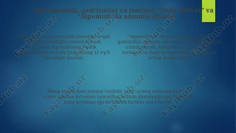 kitobi dede korkut va alpomish dostonining qiyosiy tahlili - Page 4