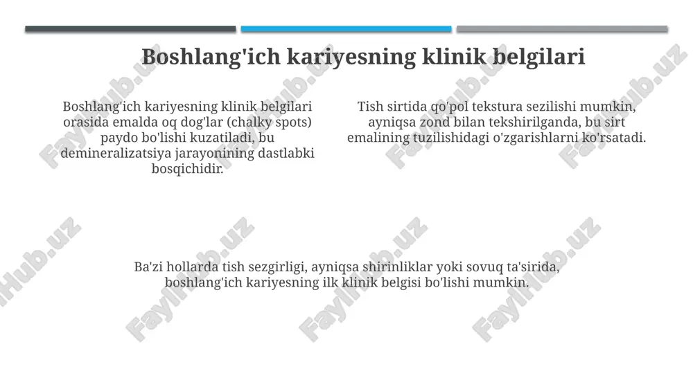 dogʻbosqichidagi kariesuning klinik belgilari - Page 4