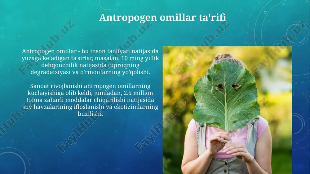 antropogen omillarning tabiatga ta’siri va ularning qishloq xo’jaligidagi ahamiyati - Page 4