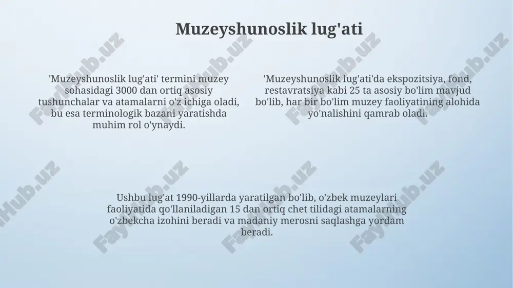 muzey shakllanishi va so'z boyligi - Page 4